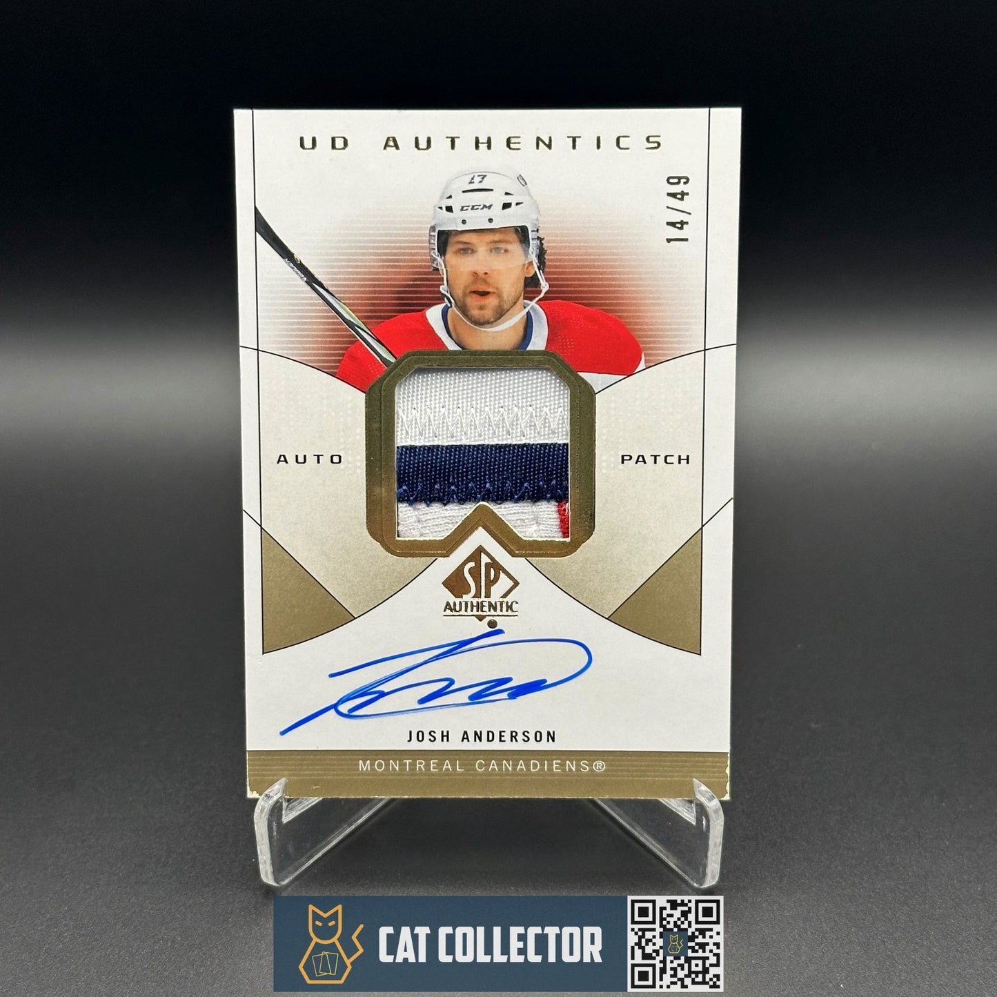 2024-25 UD SP Authentic JOSH ANDERSON #UDAP-JA UD Authentics /49 Auto Patch