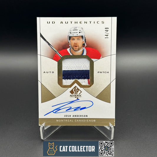2024-25 UD SP Authentic JOSH ANDERSON #UDAP-JA UD Authentics /49 Auto Patch