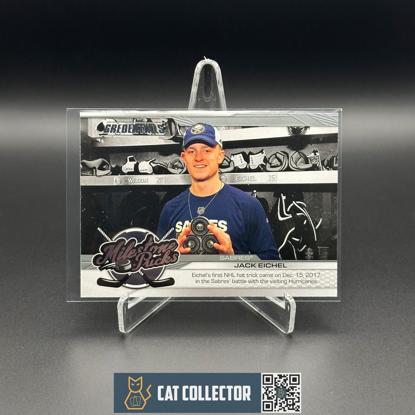 2024-25 UD Credentials JACK EICHEL #MP-JE Milestone Pucks