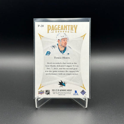 2021-22 UD SP Authentic TOMAS HERTL #P-20 Pageantry - San Jose Sharks