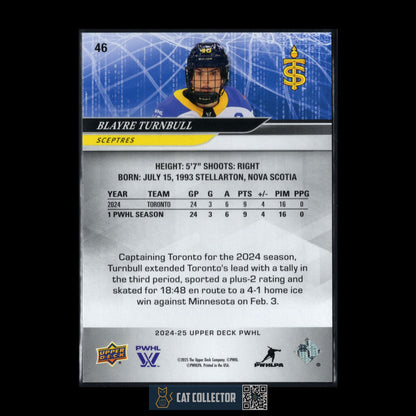 2024-25 UD PWHL BLAYRE TRUNBULL #46 Deluxe /250 - Toronto Sceptres