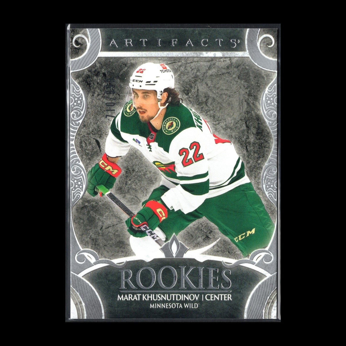 2024-25 UD Artifacts MARAT KHUSNUTDINOV #191 Silver RC /999 - Minnesota Wild