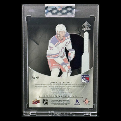 2022-23 UD Clear cut K'ANDRE MILLER #RA-KM Future Watch AUTOGRAPH - NY Rangers
