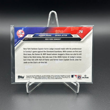 2024 Topps Now AARON JUDGE / DEREK JETER #76 - NY Yankees **ONLINE EXCLUSIVE**