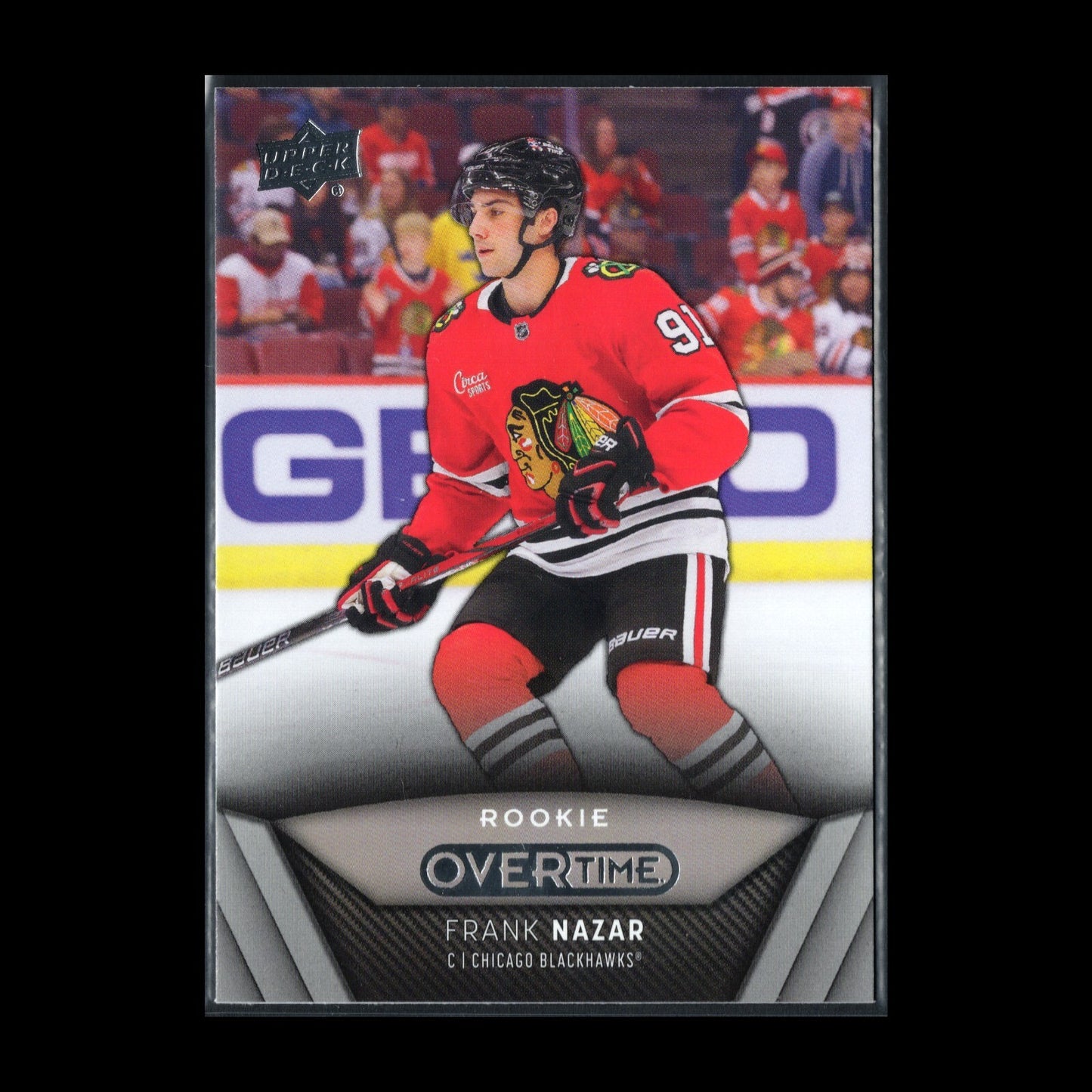 2024-25 UD Overtime FRANK NAZAR #81 Rookie RC - Chicago Blackhawks