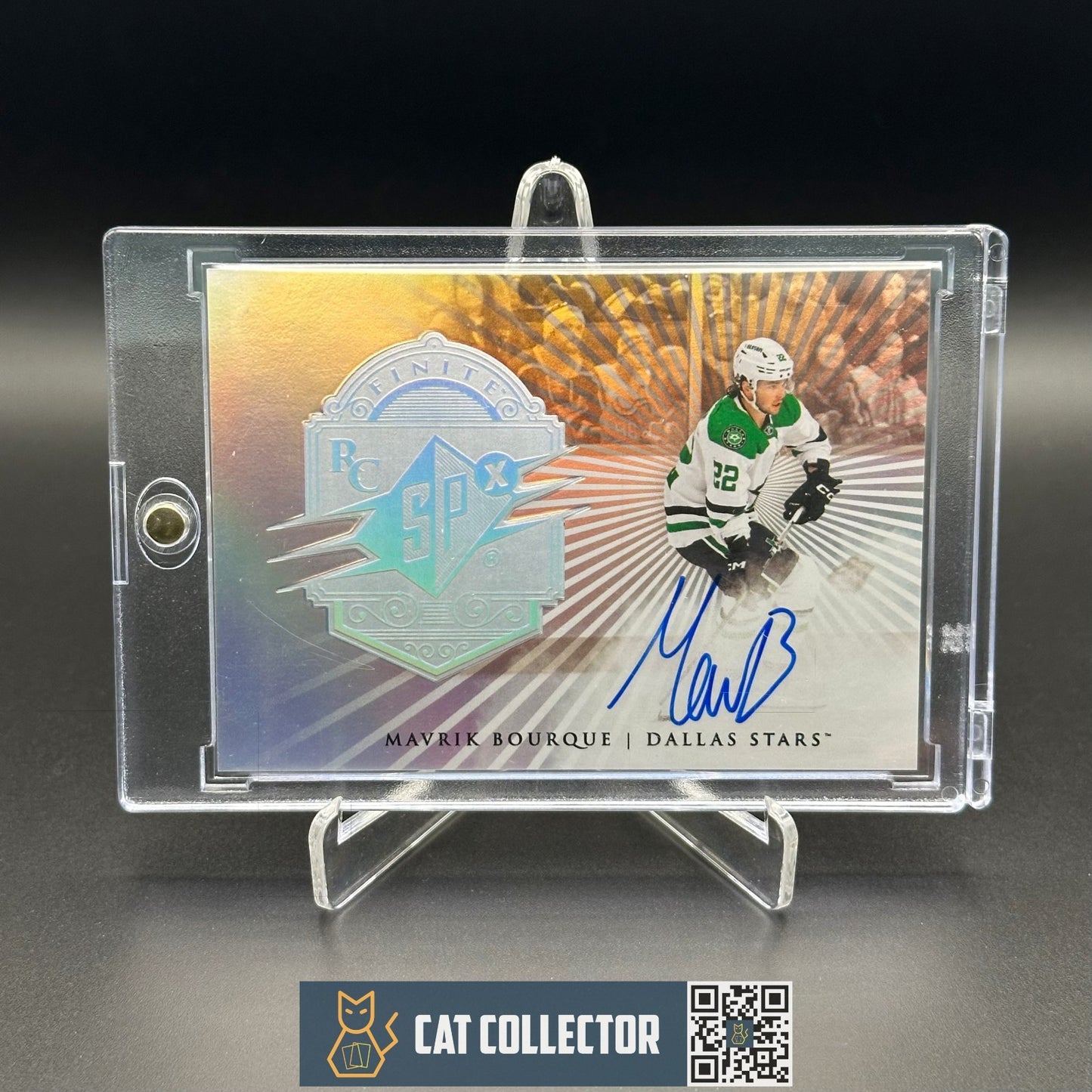 2024-25 UD SPx MAVRIK BOURQUE #F-34 Silver Spectrum Auto RC /99