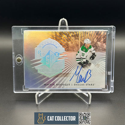 2024-25 UD SPx MAVRIK BOURQUE #F-34 Silver Spectrum Auto RC /99