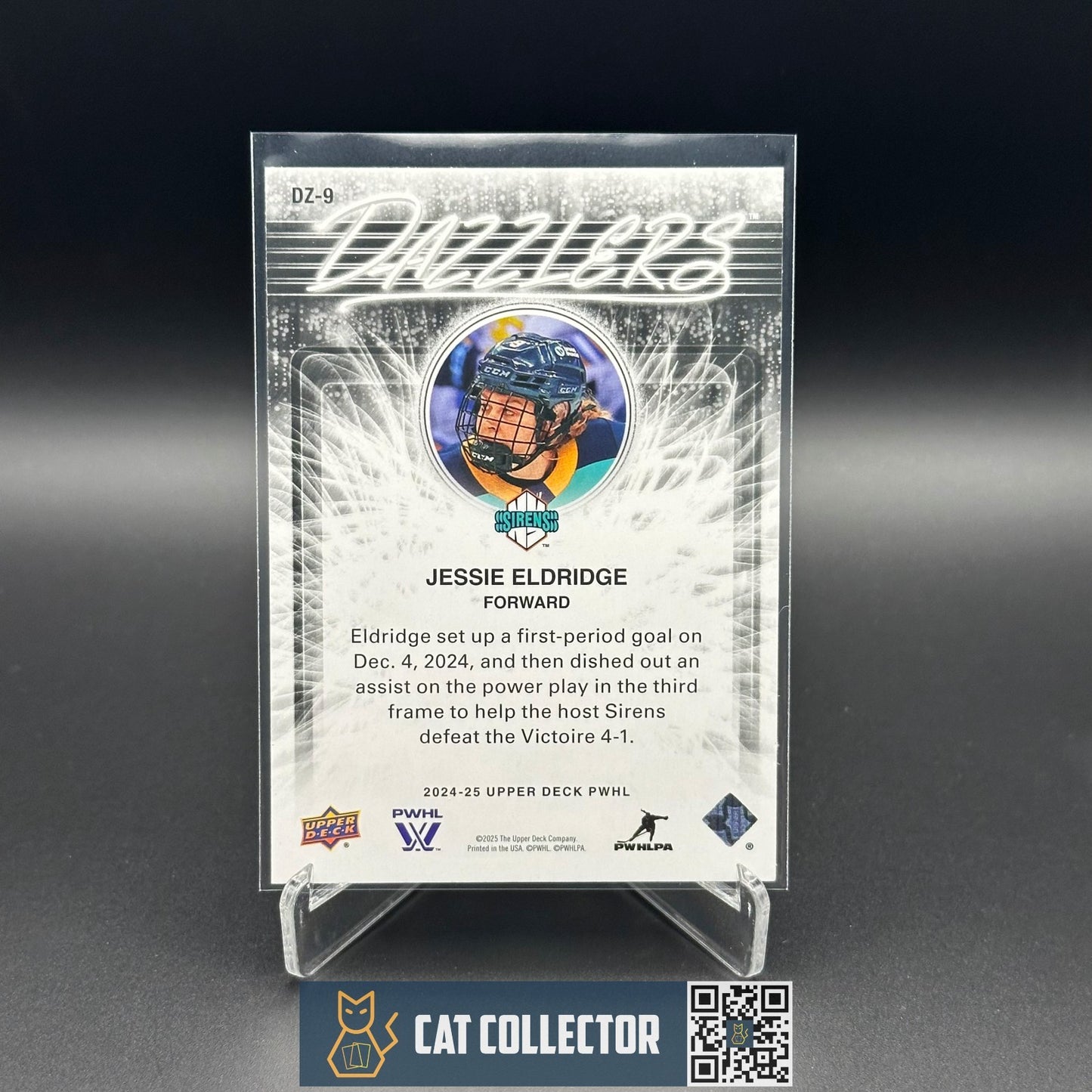 2024-25 UD PWHL JESSIE ELDRIDGE #DZ-9 Dazzlers Blue