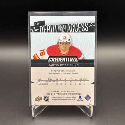 2023-24 UD Credentials MARTIN POSPISIL #155 Debut Ticket Access 688/999 RC