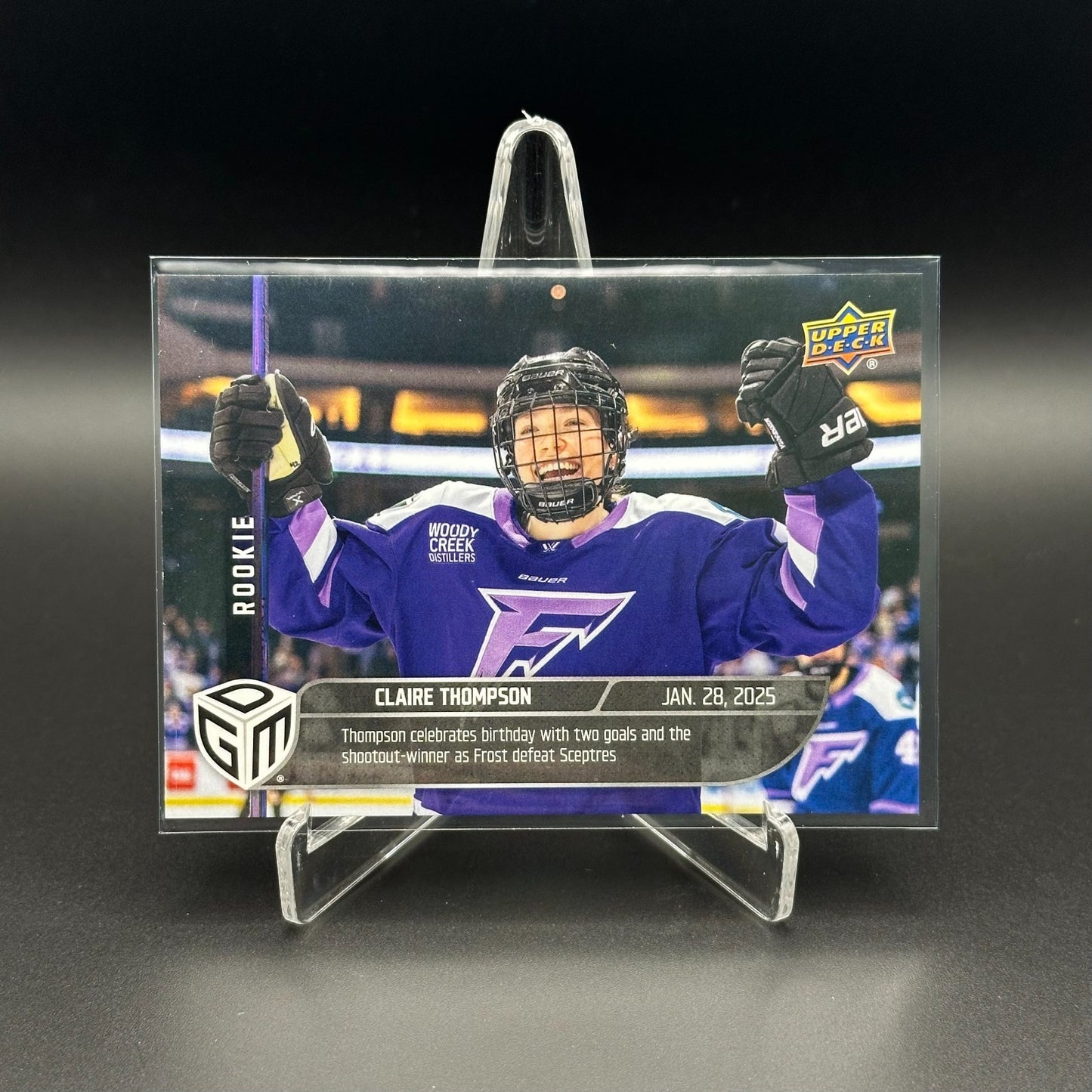 2024-25 UD PWHL Game Dated Moments CLAIRE THOMPSON #18 Rookie ONLINE EXCUSIVE!