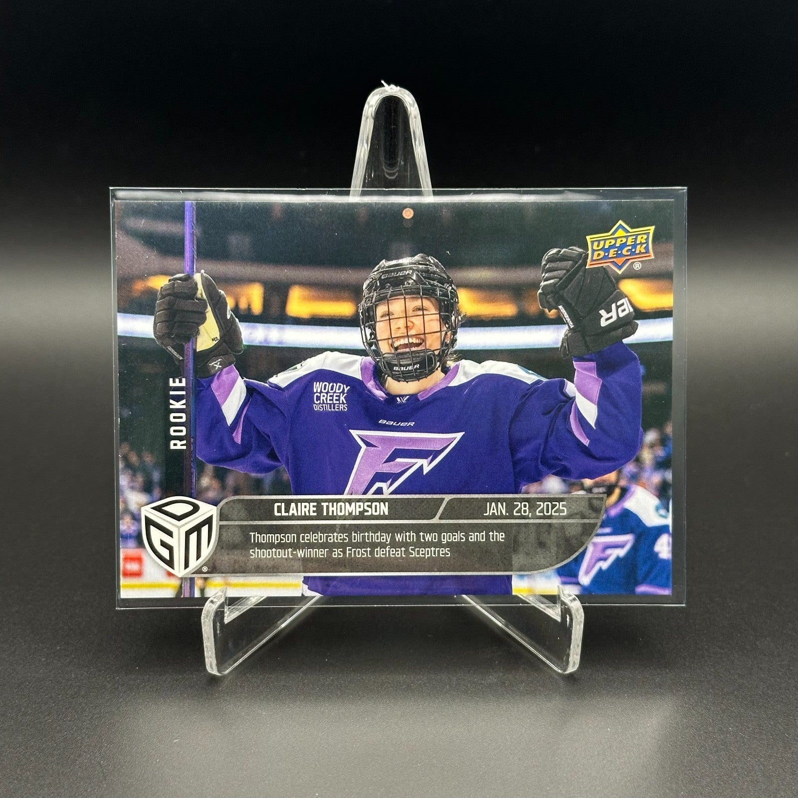 2024-25 UD PWHL Game Dated Moments CLAIRE THOMPSON #18 Rookie ONLINE EXCUSIVE!