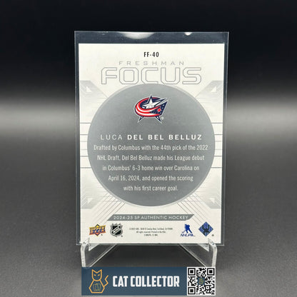 2024-25 UD SP Authentic LUCA DEL BEL BELLUZ #FF-40 Freshman Focus Rookie RC