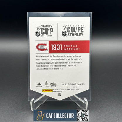 2012 Panini The Stanley Cup Collection MONTREAL CANADIENS 1931