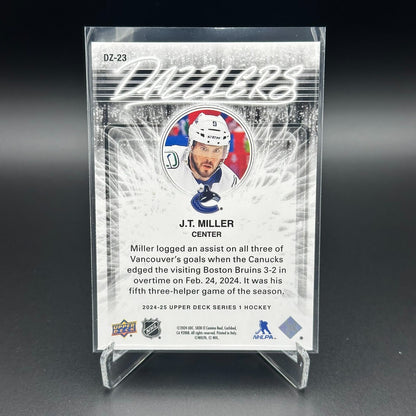 2024-25 UD Series 1 J.T MILLER #DZ-23 Dazzlers Blue - Vancouver Canucks