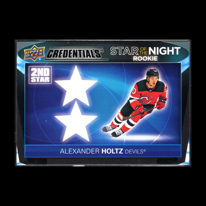 2021-22 UD Credentials ALEXANDER HOLTZ #2SR-2 Second Star of the Night Rookie