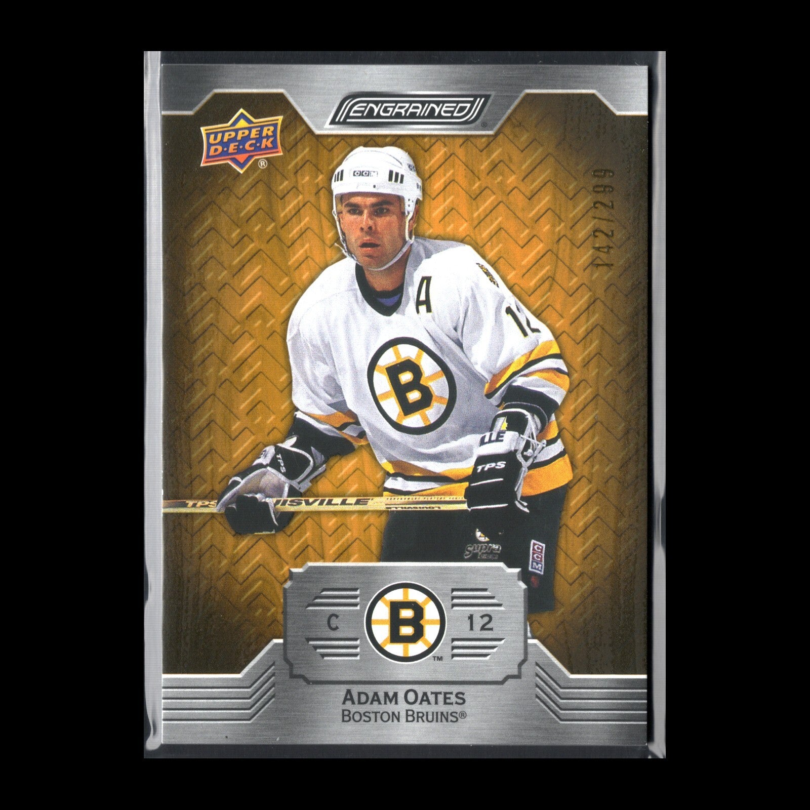 2023-24 UD Engrained ADAM OATES #84 Oak /299 - Boston Bruins
