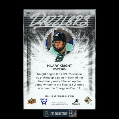 2024-25 UD PWHL HILARY KNIGHT #DZ-8 Dazzlers Blue - Boston Fleet