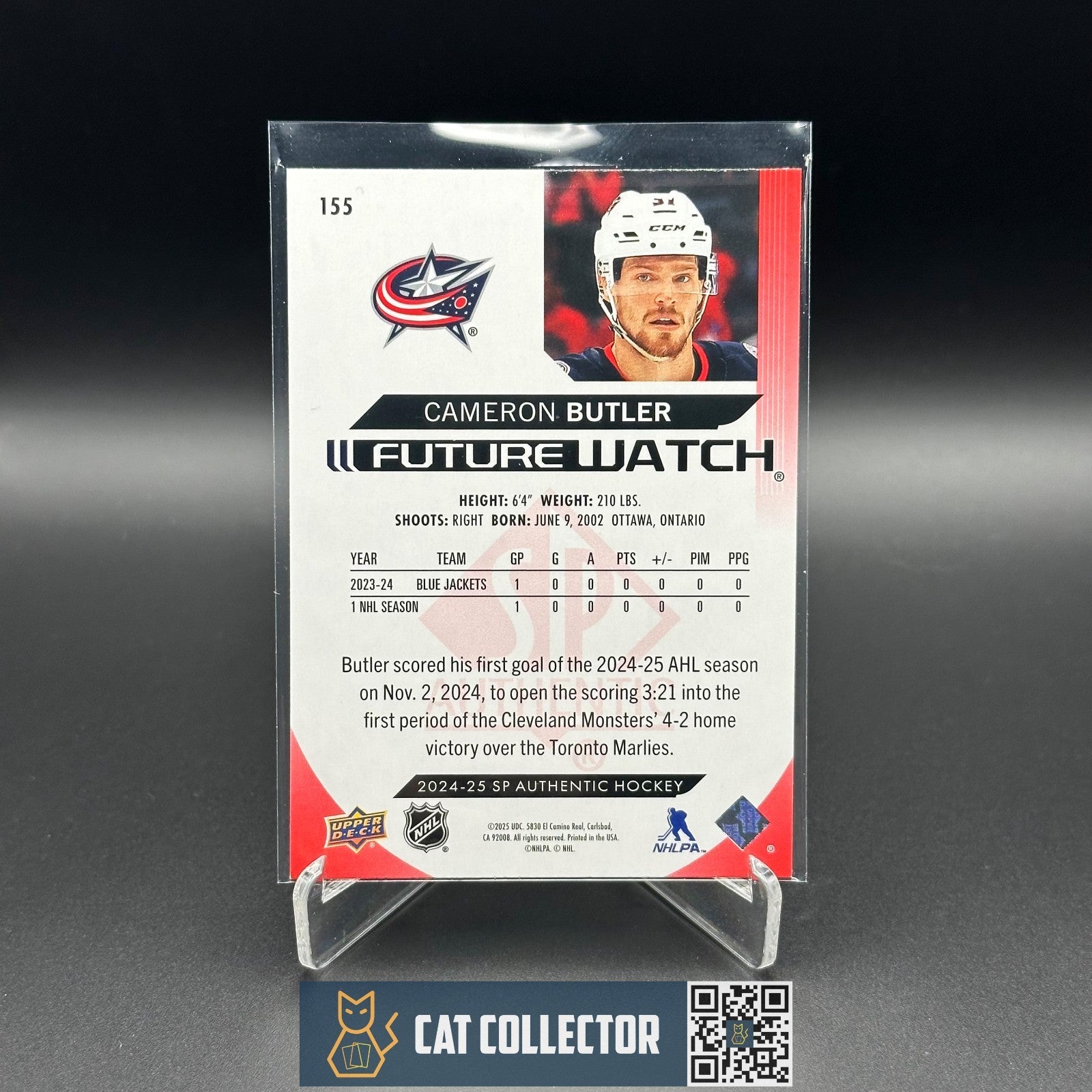 2024-25 UD SP Authentic CAMERON BUTLER #155 Future Watch Limited Red RC