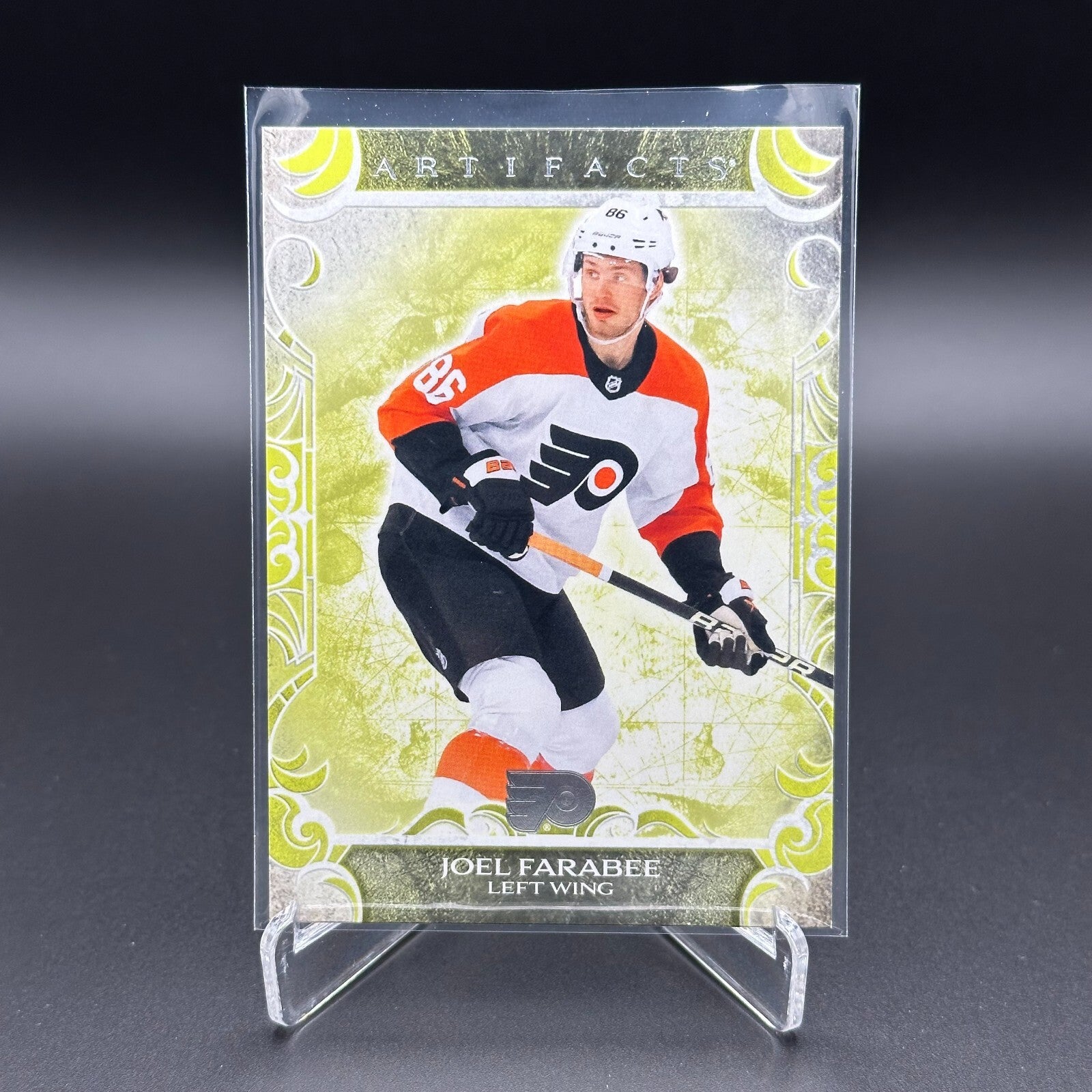 2024-25 UD Artifacts JOEL FARABEE #91 Neon Green - Philadelphia Flyers