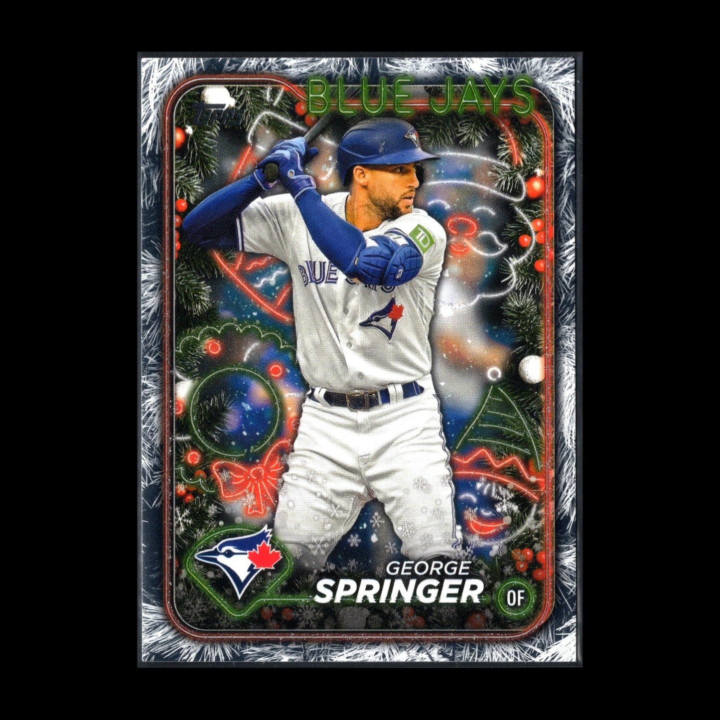 2024 Topps Holiday GEORGE SPRINGER #H124 Holiday Tree - Toronto Blue Jays