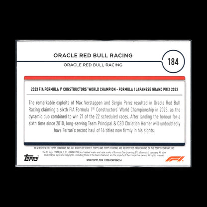 2024 Topps Chrome Formula 1 ORACLE RED BULL RACING #184 Award Winners