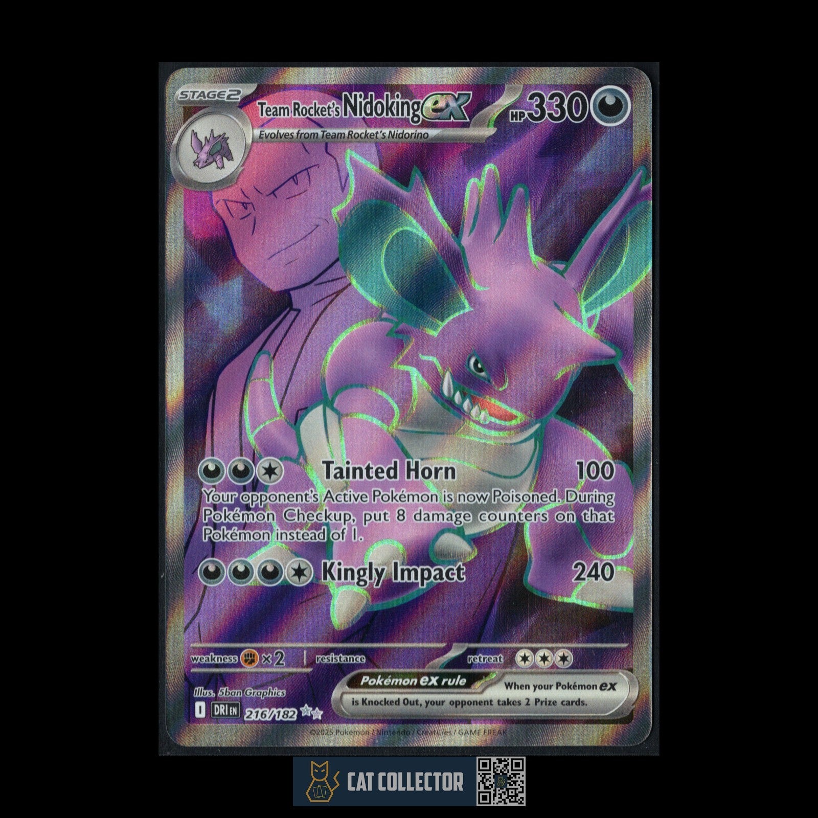 2025 Pokemon TCG Scarlet & Violet - Destined Rivals NIDOKING #216 Holo