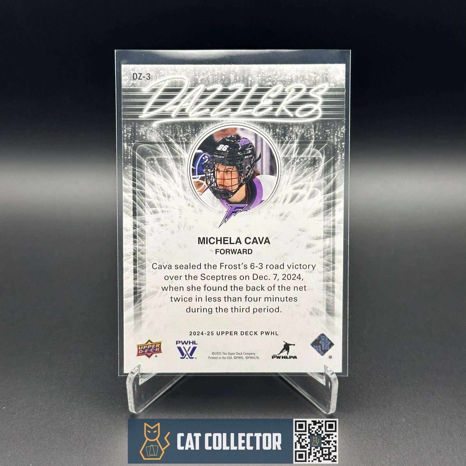 2024-25 UD PWHL MICHELA CAVA #DZ-3 Dazzlers Blue - Minnesota Frost