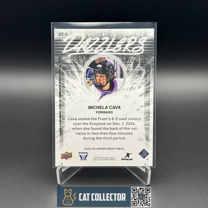 2024-25 UD PWHL MICHELA CAVA #DZ-3 Dazzlers Blue - Minnesota Frost