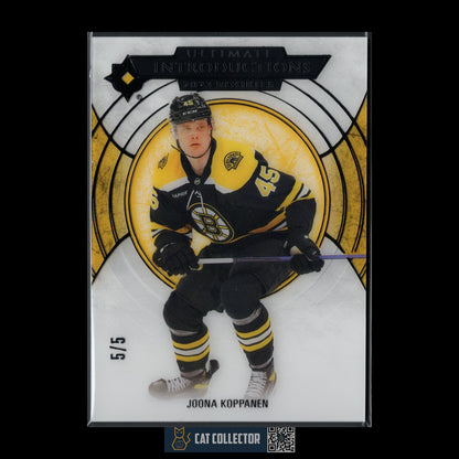 2023-24 UD Ultimate Collection JOONA KOPPANEN #UI-62 Introductions Black 5/5 RC