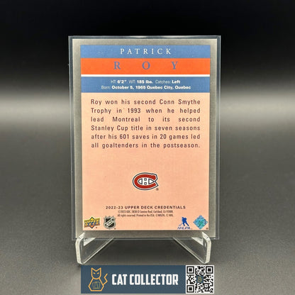 2022-23 UD Credentials PATRICK ROY Fleer Pro Visions SSP - Montreal Canadiens
