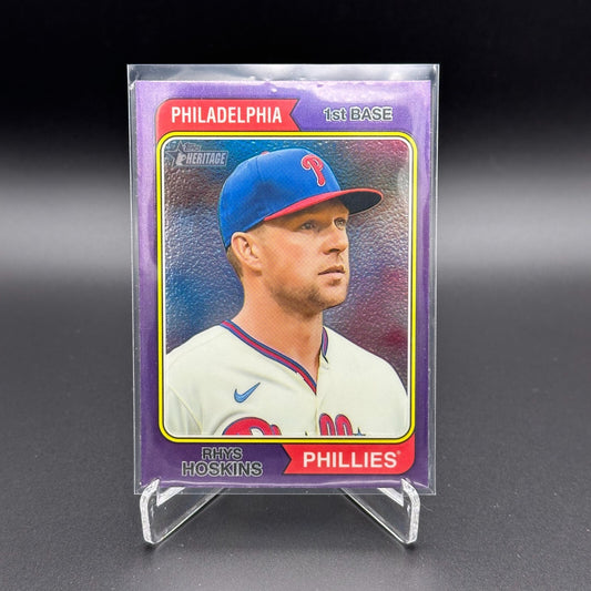 2023 Topps Heritage RHYS HOSKINS #409 Chrome Purple Refractor