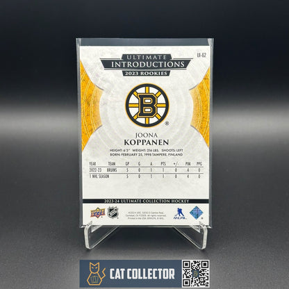 2023-24 UD Ultimate Collection JOONA KOPPANEN #UI-62 Introductions Black 5/5 RC