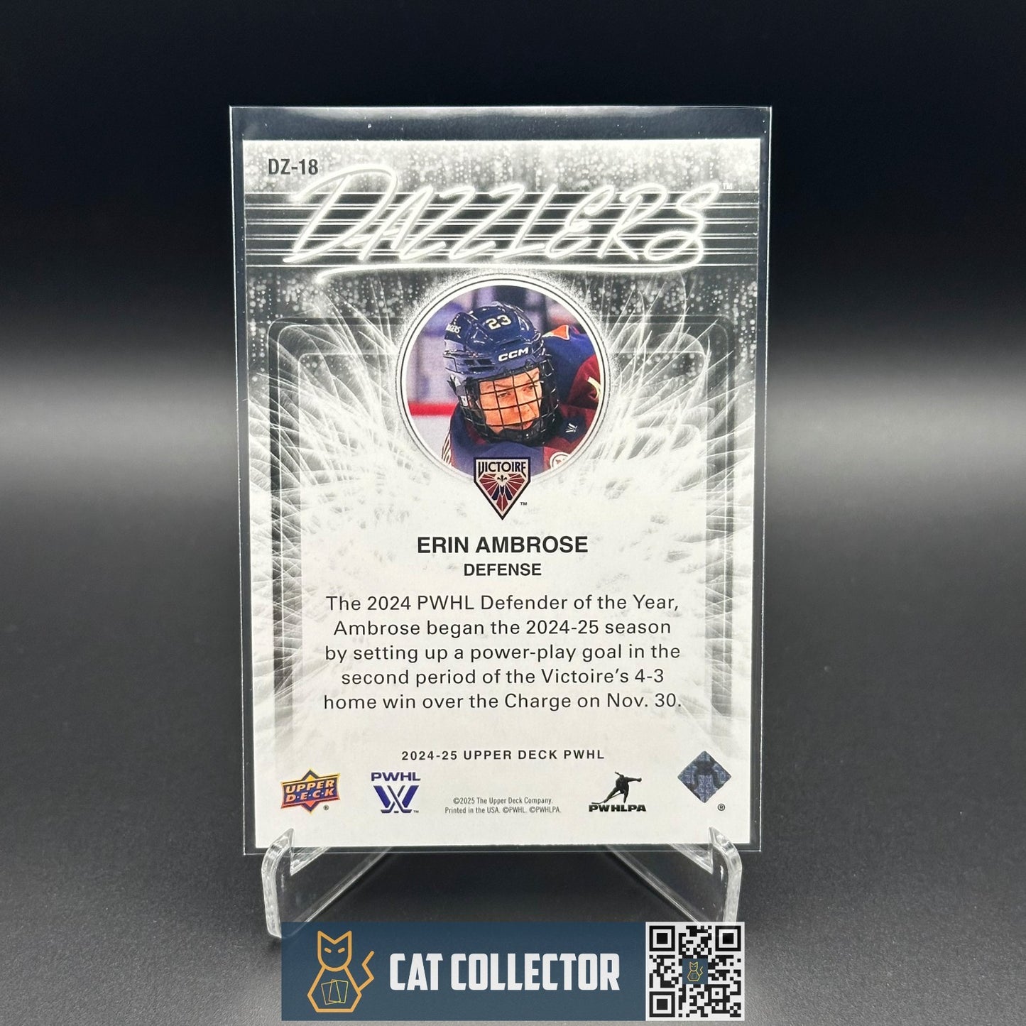 2024-25 UD PWHL ERIN AMBROSE #DZ-18 Dazzlers Blue - Montreal Victoire