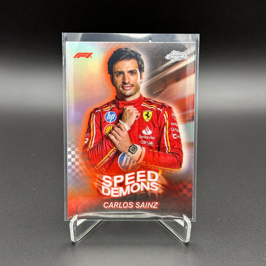 2024 Topps Chrome Formula 1 CARLOS SAINZ #SD-4 Speed demons