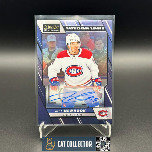 2023-24 O-Pee-Chee Platinum ALEX NEWHOOK #BA-AN Blue Rainbow Autographs Auto