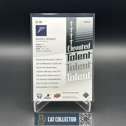 2024-25 UD PWHL MADDIE ROONEY #ET-20 Elevated Talent Gold /299 - Minnesota Frost
