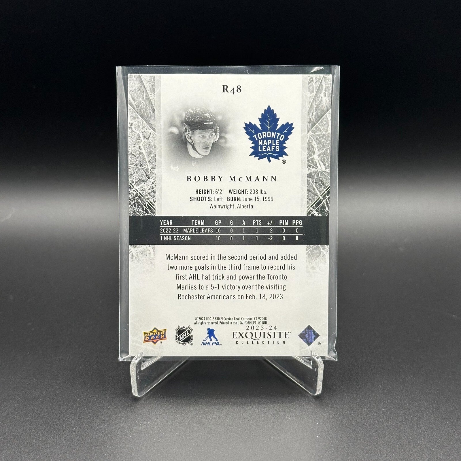 2023-24 UD Exquisite Collection BOBBY MCMANN #R48 Rookie 2/499