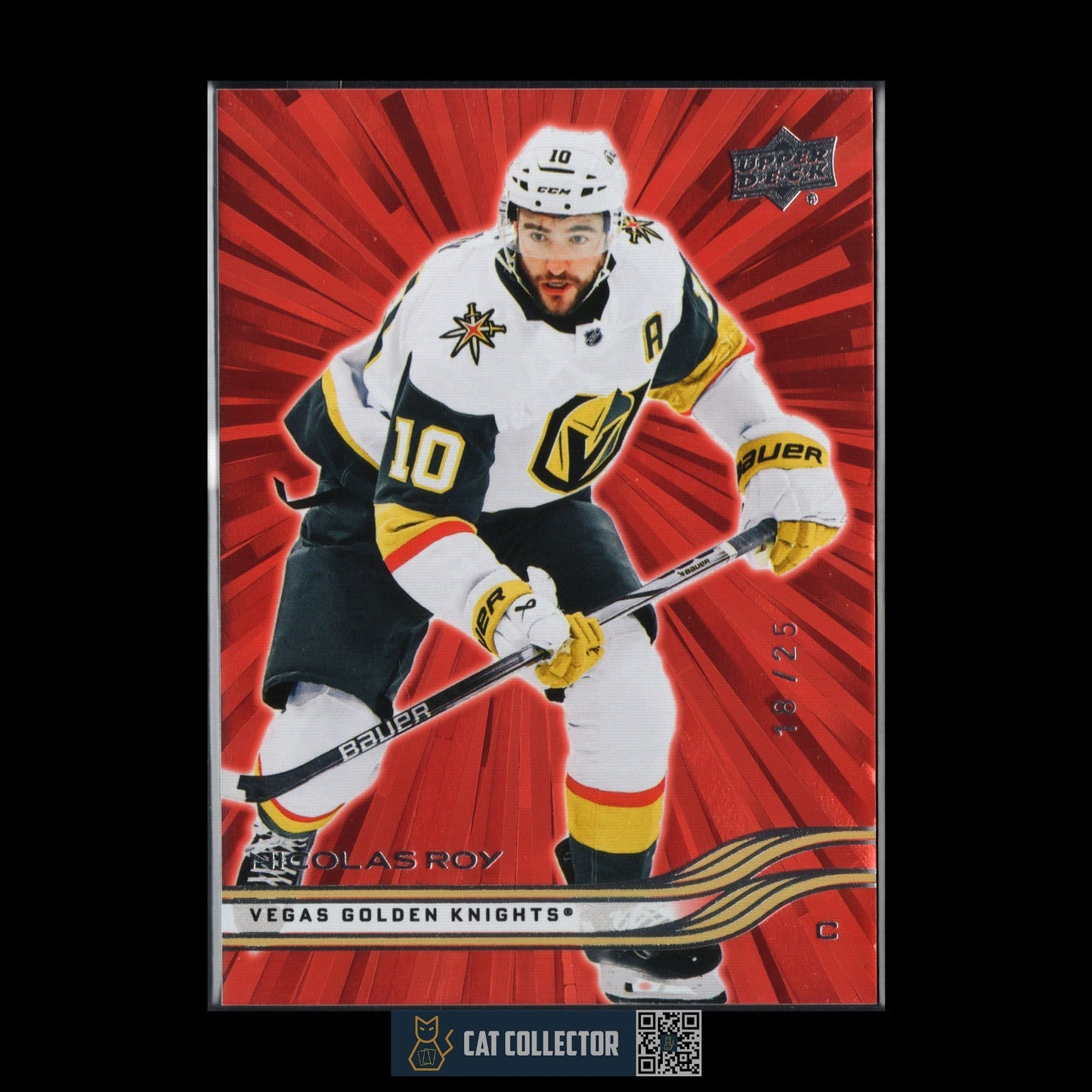 2025-26 UD Series 1 NICOLAS ROY #182 Outburst Red /25