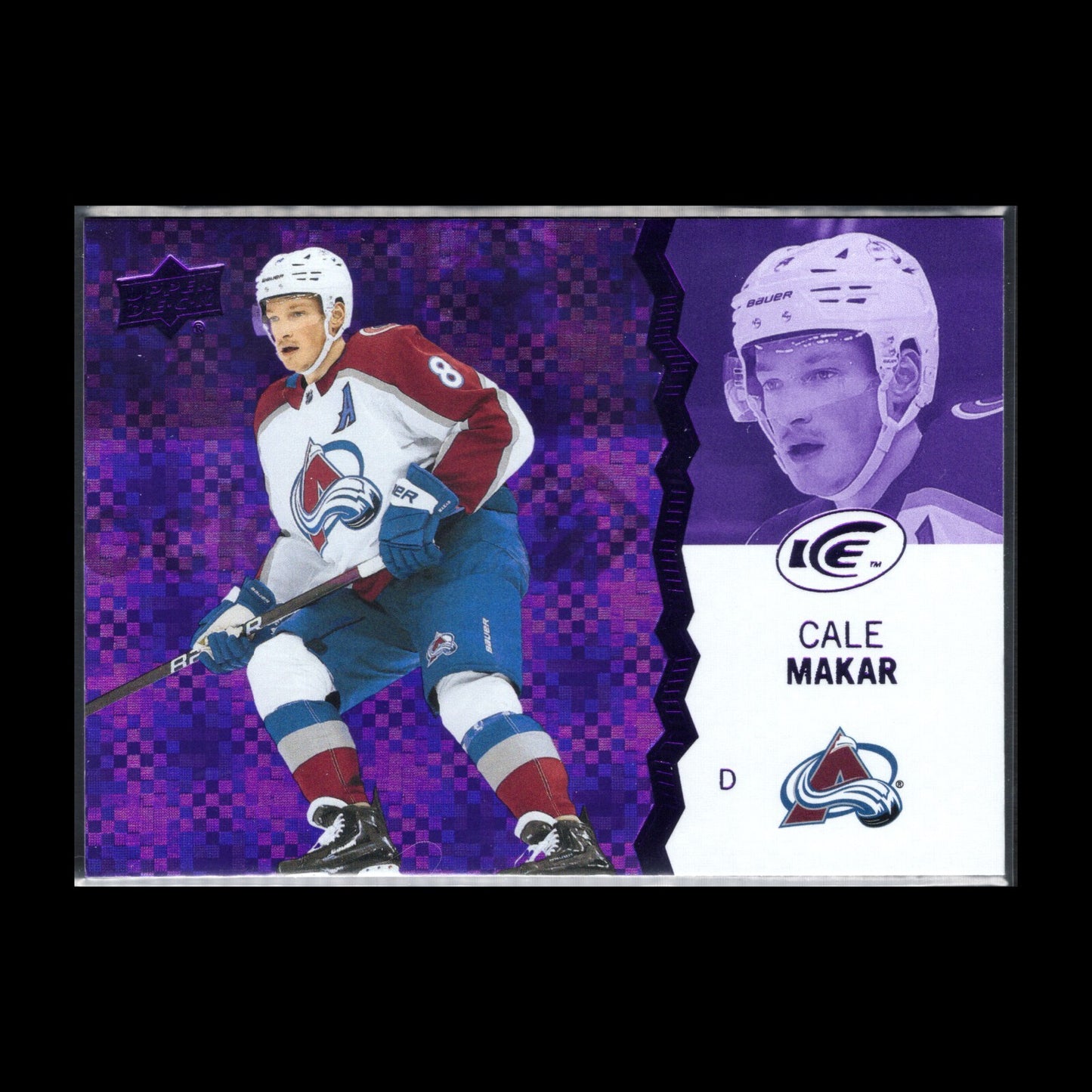 2023-24 UD Ice CALE MAKAR #11 Purple - Colorado Avalanche