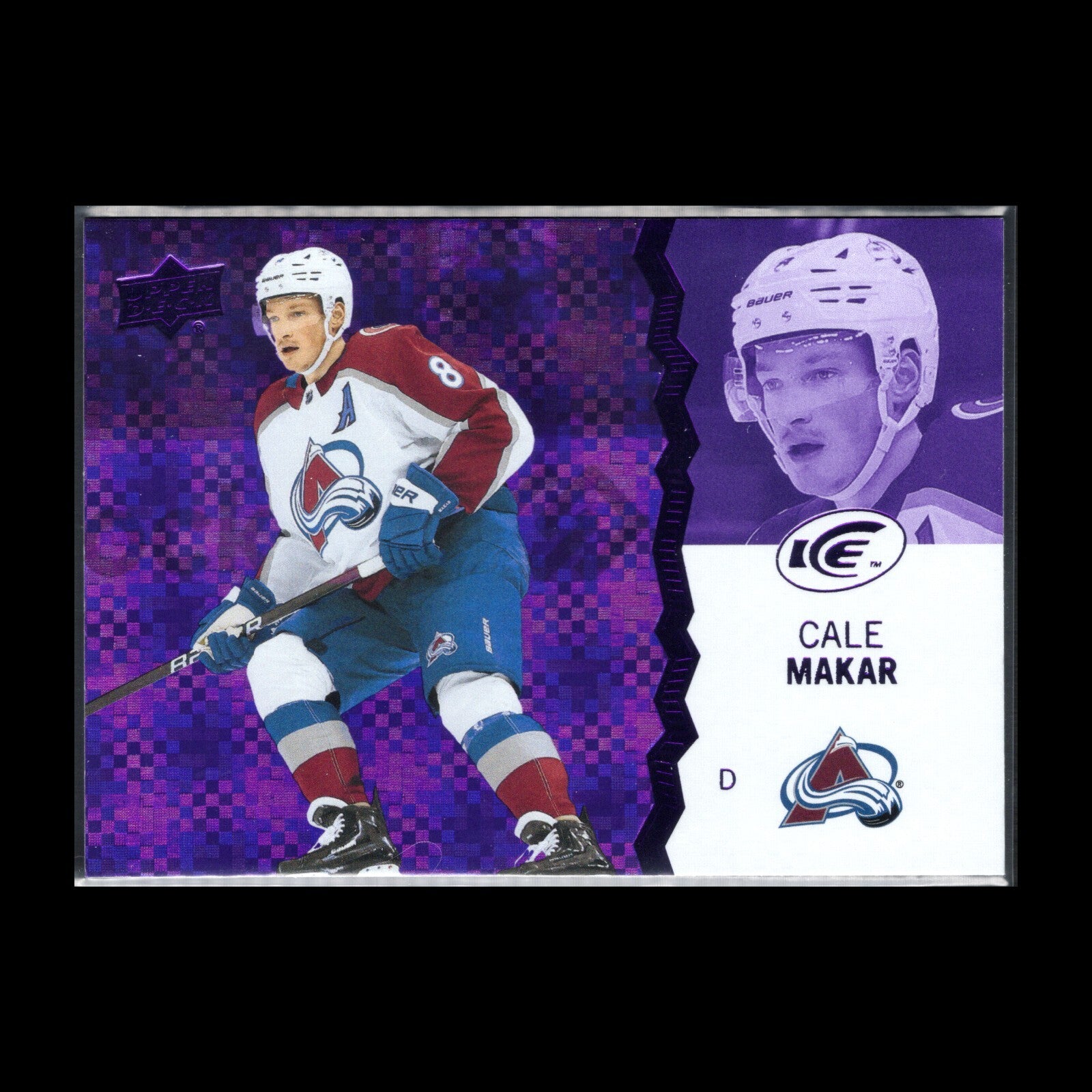 2023-24 UD Ice CALE MAKAR #11 Purple - Colorado Avalanche