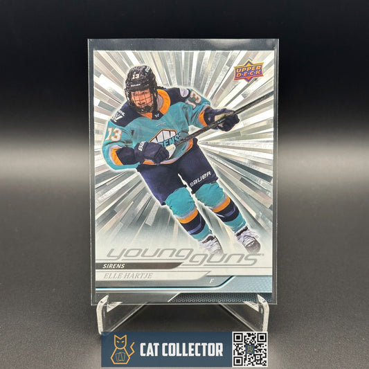 2024-25 UD PWHL ELLE HARTJE #67 Young Guns Outburst Rookie - New York Sirens