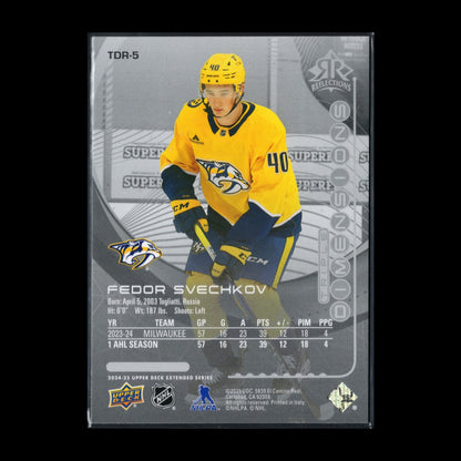 2024-25 UD Extended FEDOR SVECHKOV #TDR-5 Triple Dimensions Reflections Rookie