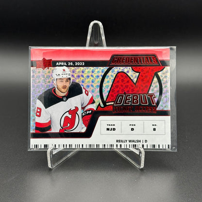 2022-23 UD Credentials REILLY WALSH #143 Debut Ticket Access Red RC 279/299