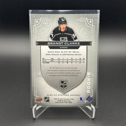 2022-23 Upper Deck Stature BRANDT CLARKE #141 RC /399 - Los Angeles Kings