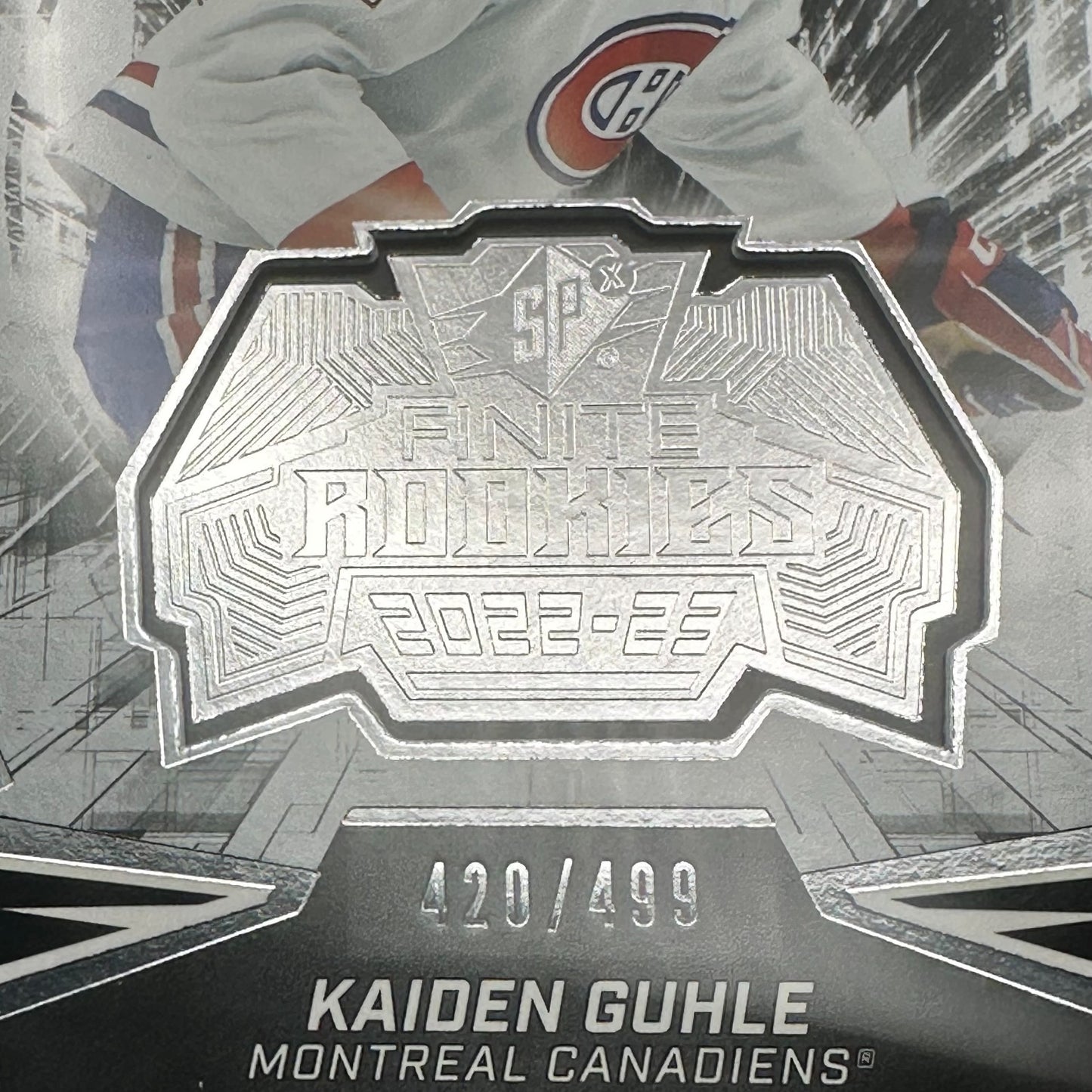 2022-23 UD SPx KAIDEN GUHLE #F-30 Finite Rookies Silver RC /499