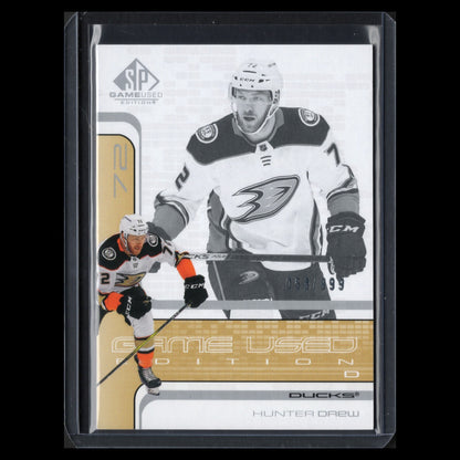 2022-23 UD SP Game Used HUNTER DREW #R-34 Retro 58/999 - Anaheim Ducks