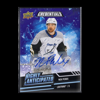 2022-23 UD Credentials NICK PERBIX #HA-47 Highly Anticipated AUTOGRAPH