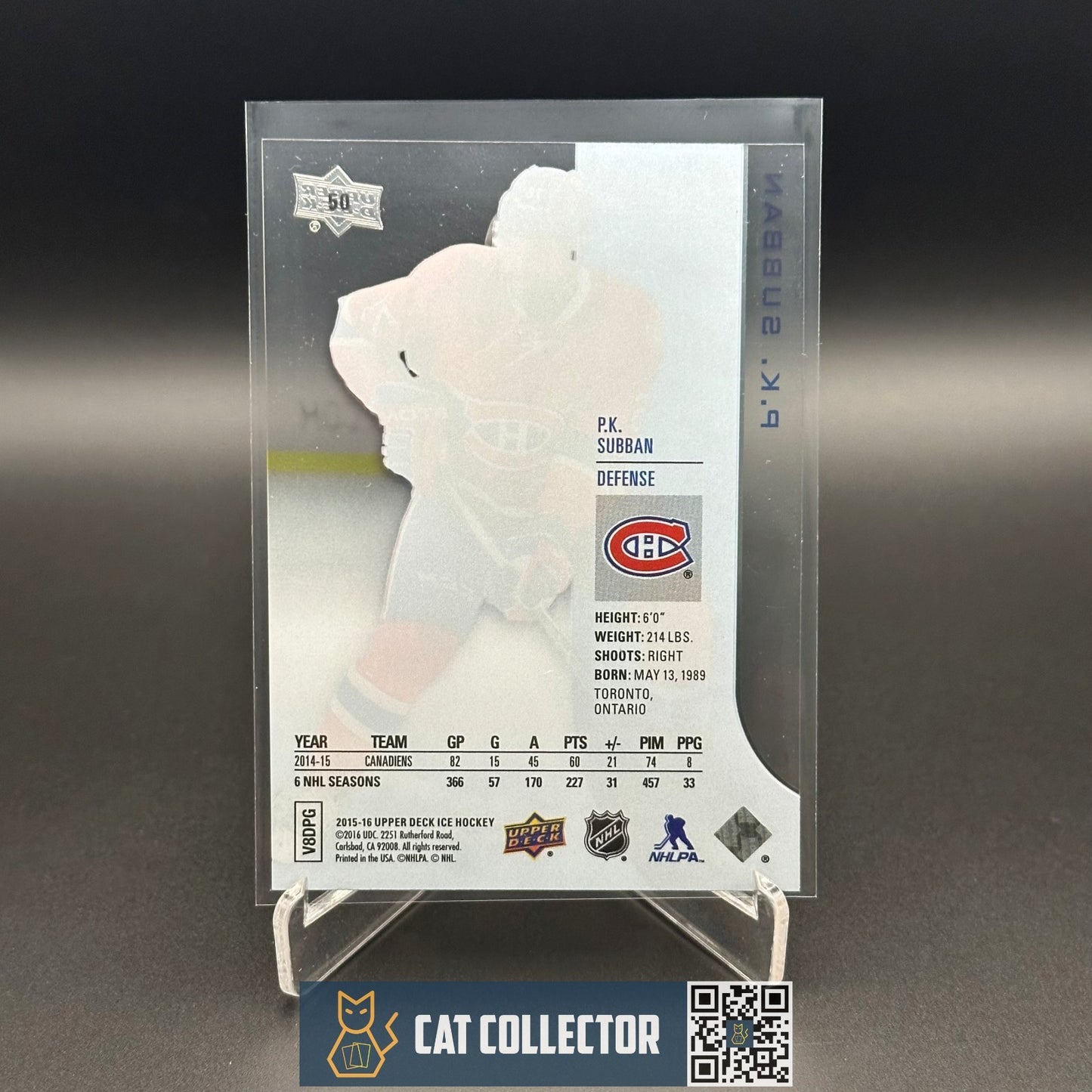 2015-16 Upper Deck Ice P.K. SUBBAN #50