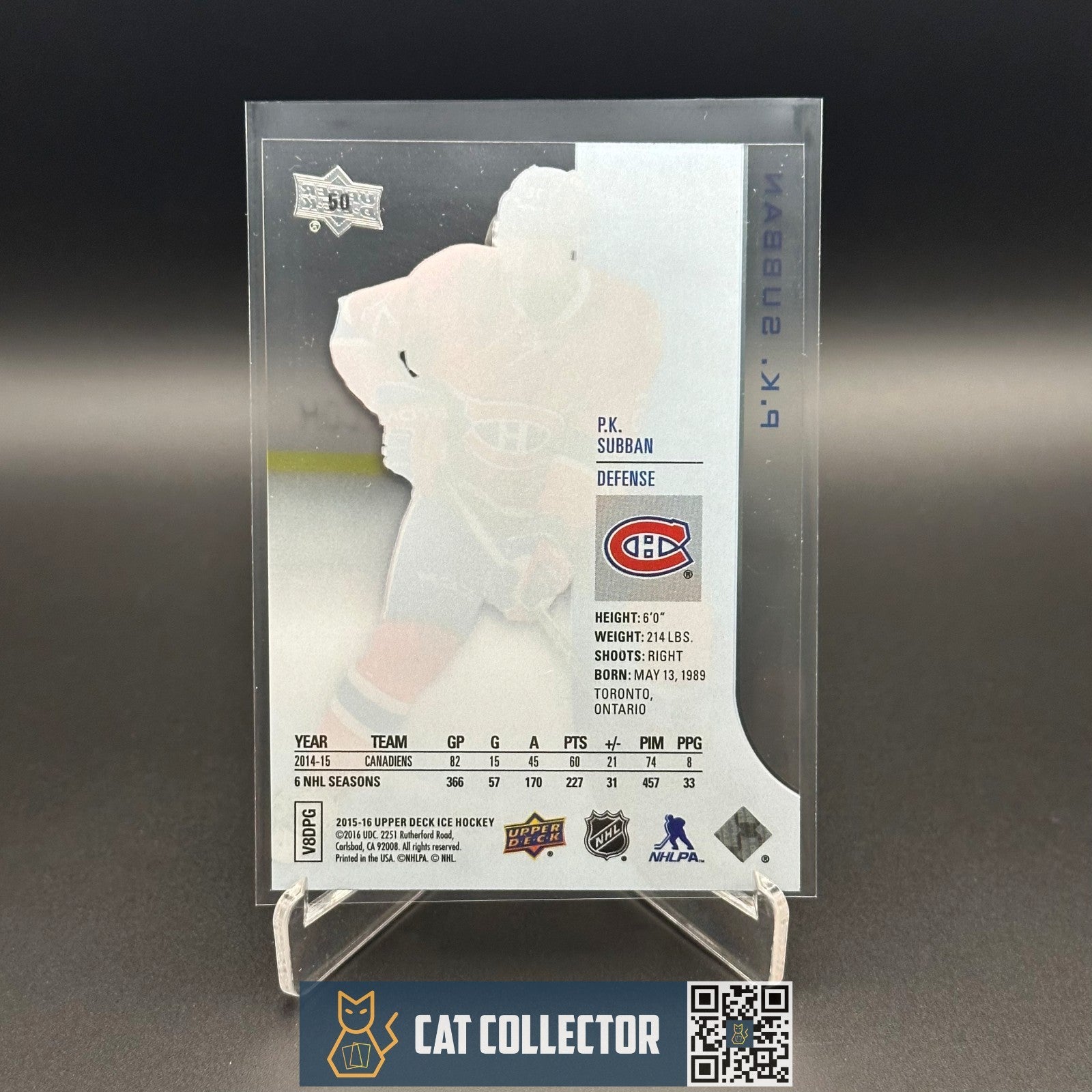 2015-16 Upper Deck Ice P.K. SUBBAN #50