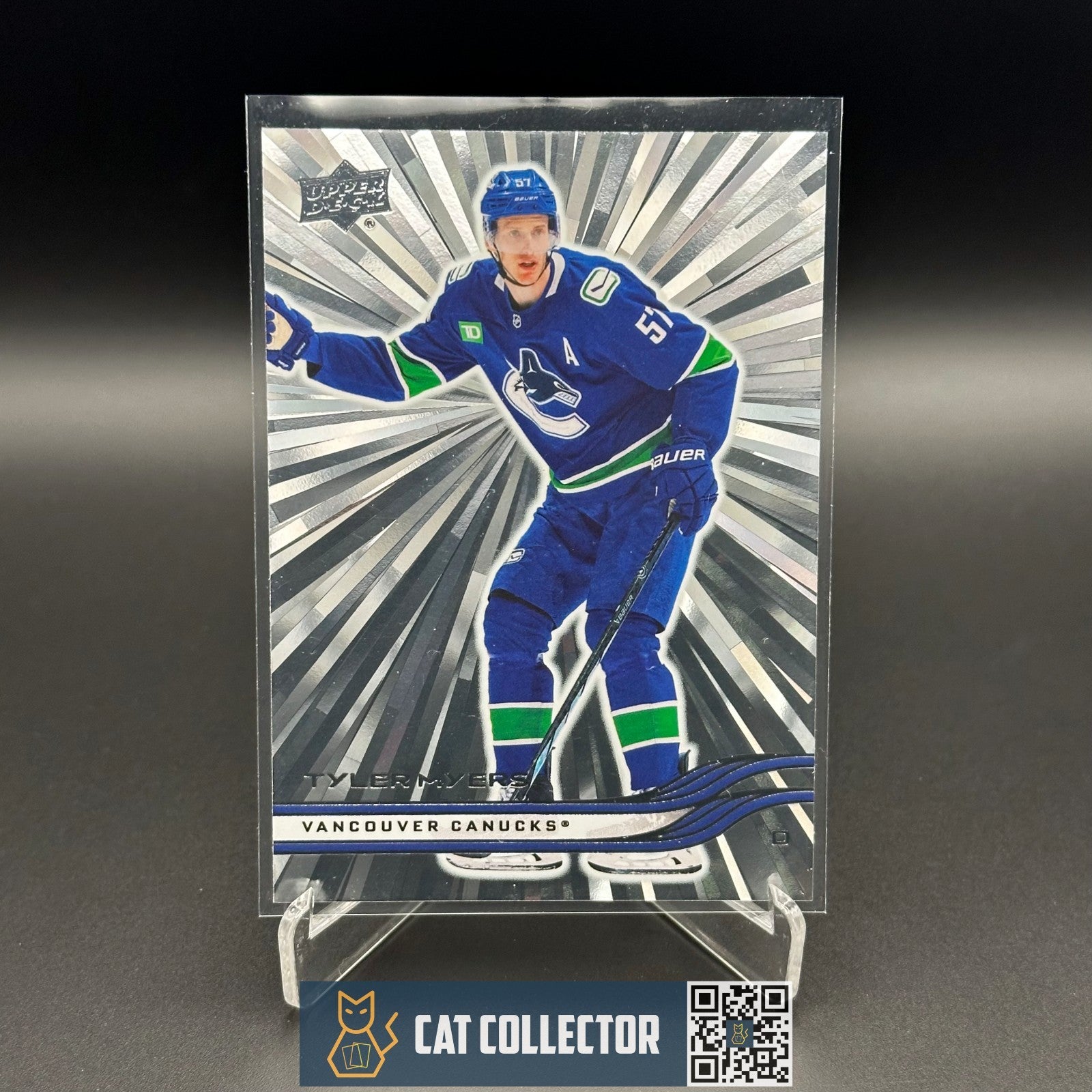 2025-26 UD Series 1 TYLER MYERS #180 Outburst - Vancouver Canucks